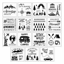 Best deal 🌟 Camping & Travel Stencils by Craft Smart®, 12" x 12" 🌟