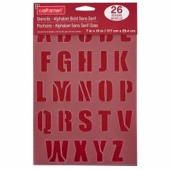 Brand new 🔔 12 Pack: 1.7" Alphabet Bold Sans Serif Stencils by Craft Smart® 🛒