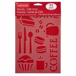 Flash Sale 🧨 12 Pack: Café Icons Stencils by Craft Smart®, 7" x 10" 🌟