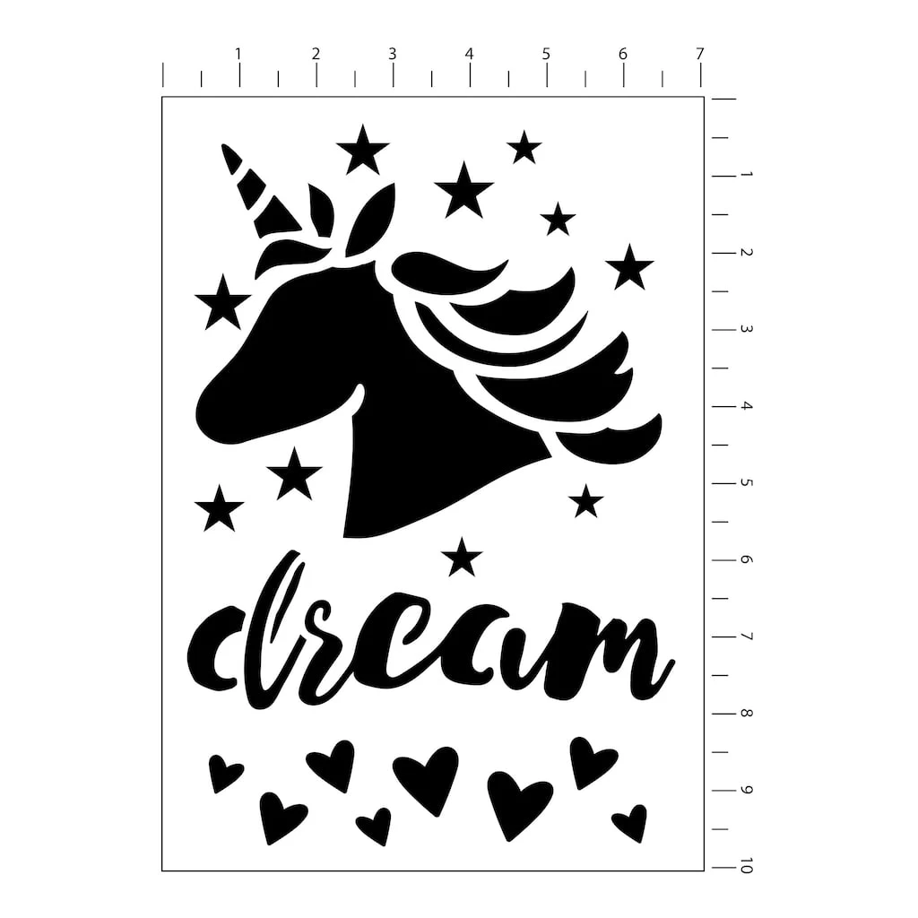 Flash Sale ❤️ 12 Pack: Unicorn Stencils by Craft Smart®, 7" x 10" 👍 - Image 2
