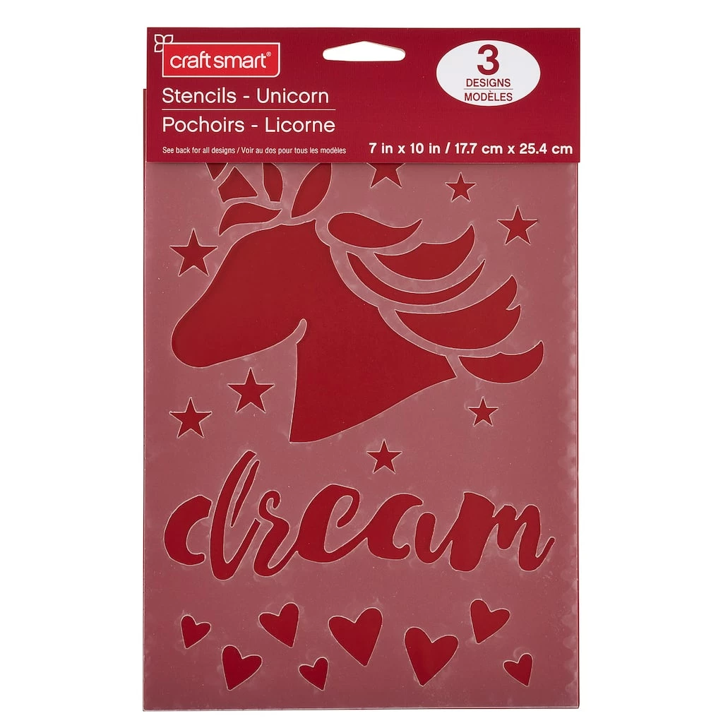 Flash Sale ❤️ 12 Pack: Unicorn Stencils by Craft Smart®, 7" x 10" 👍