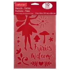 Deals 🔥 12 Pack: Fairies Stencils by Craft Smart®, 7" x 10" 🔥