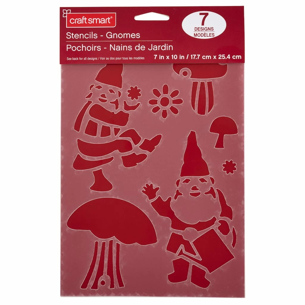 Best Sale ❤️ 12 Pack: Gnome Stencils by Craft Smart®, 7" x 10" 🧨