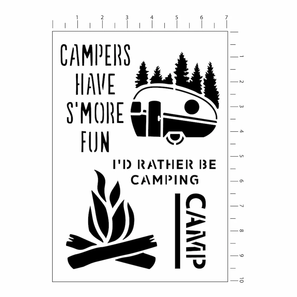 Deals π€© Camping Stencils by Craft Smart®, 7" x 10" π - Image 2