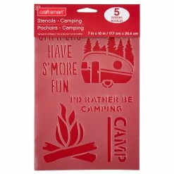 Cheap ✨ 12 Pack: Camping Stencils by Craft Smart®, 7" x 10" 😀