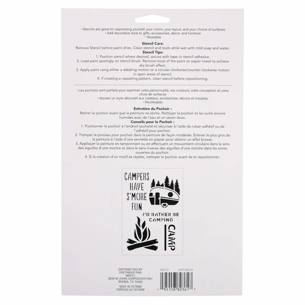 Cheap β¨ 12 Pack: Camping Stencils by Craft Smart®, 7" x 10" π - Image 3