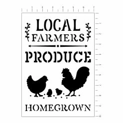 Budget 🎉 Local Produce Stencils, 7" x 10" by Craft Smart® 🤩