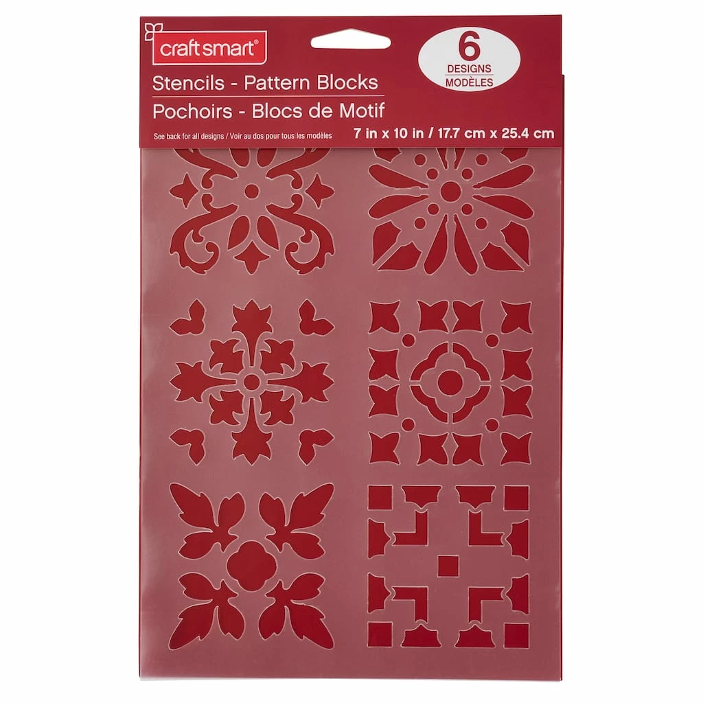 Best Pirce β¨ 12 Pack: Pattern Block Stencils, 7" x 10" by Craft Smart® π - Image 2