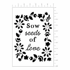 Best Sale ❤️ Sow Seeds of Love Stencil, 7" x 10" by Craft Smart® ✔️
