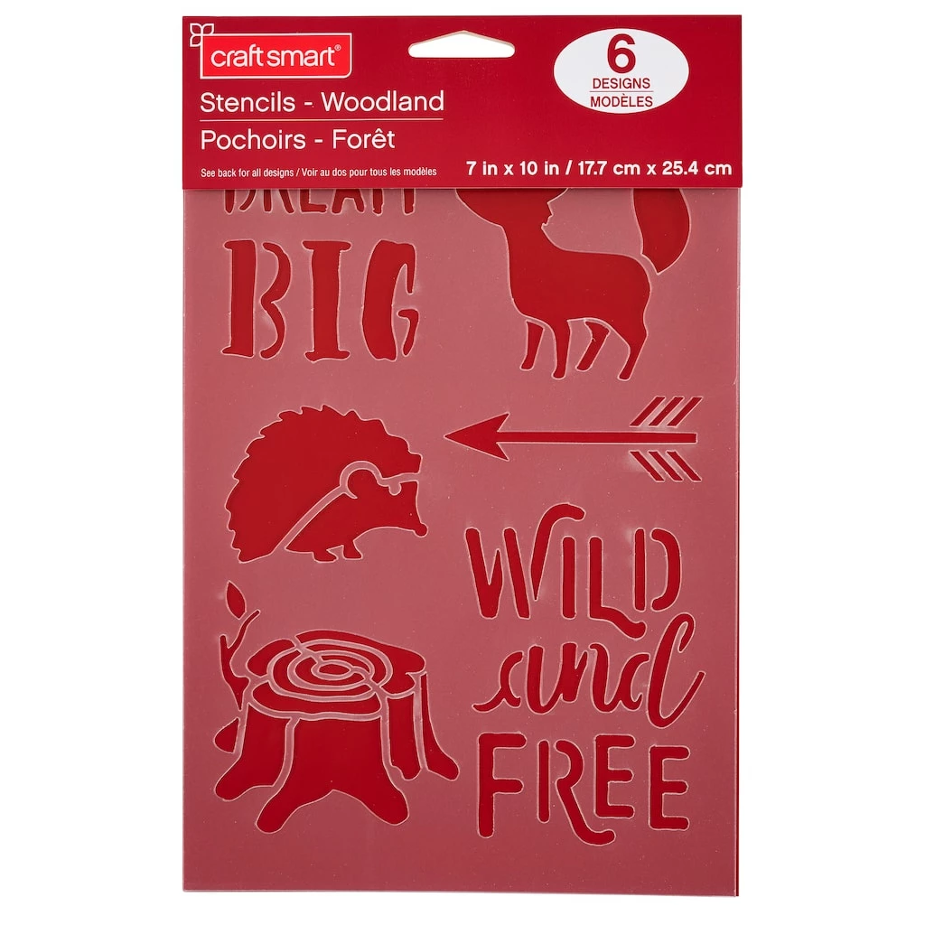 Cheapest ⌛ 12 Pack: Woodland Stencils, 7" x 10" by Craft Smart® ⌛ - Image 2