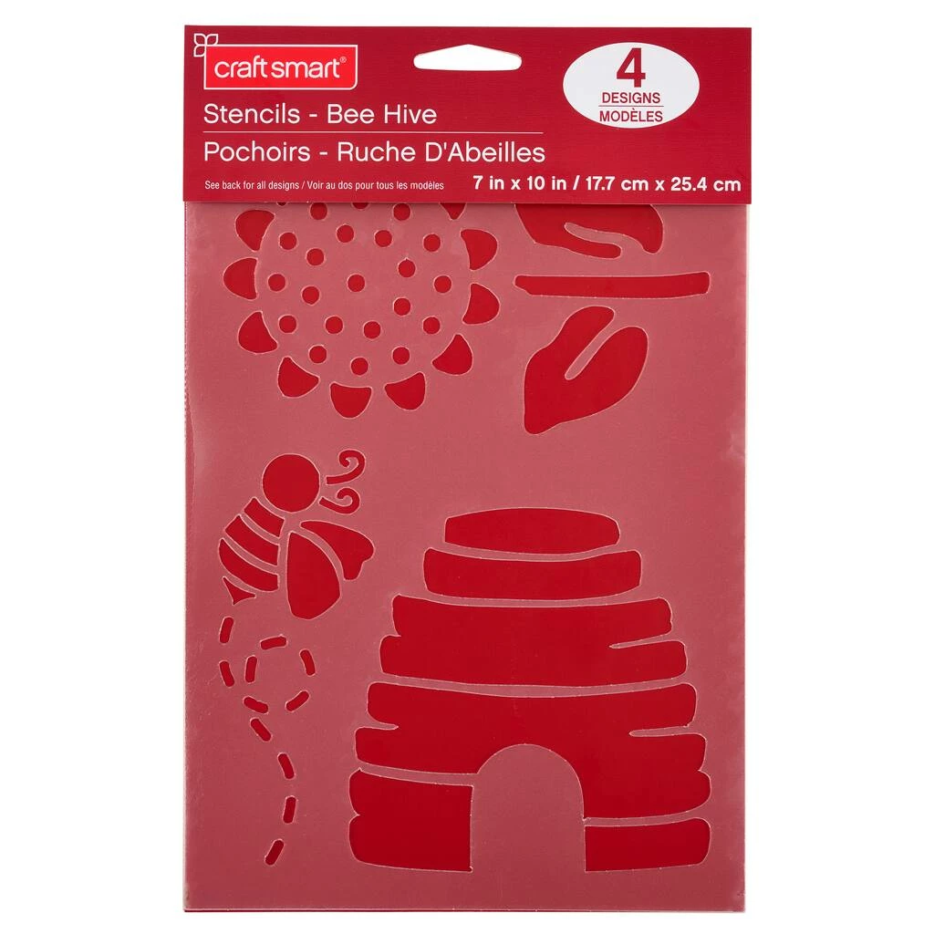 New π Bee Hive Stencils, 7" x 10" by Craft Smart® 𧨠- Image 2
