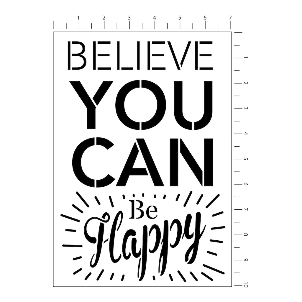 Flash Sale π 12 Pack: Sentiments Plastic Stencils, 7" x 10" by Craft Smart® π - Image 3