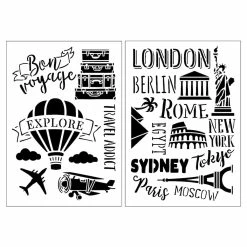Hot Sale ⭐ 12 Pack: Travel Plastic Stencils, 7" x 10" by Craft Smart® 🧨