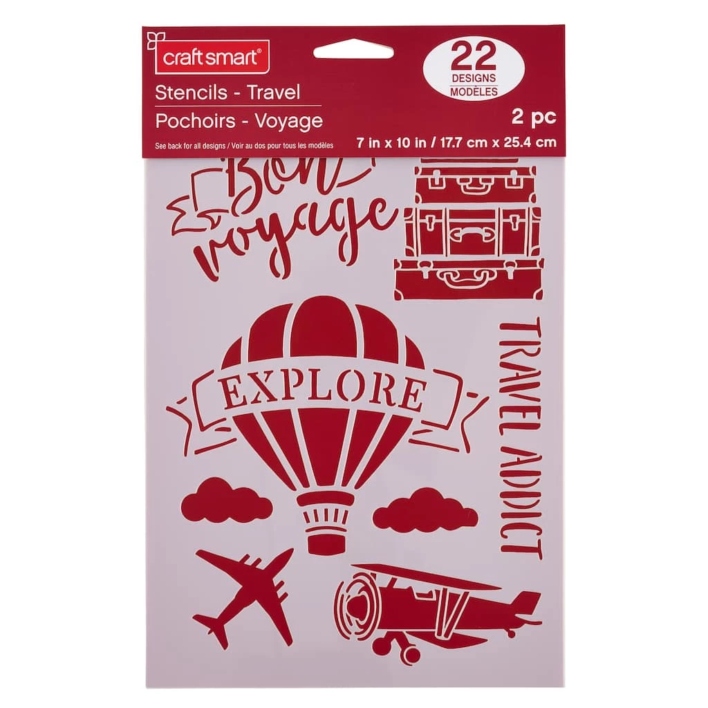 Hot Sale ⭐ 12 Pack: Travel Plastic Stencils, 7" x 10" by Craft Smart® 🧨 - Image 2