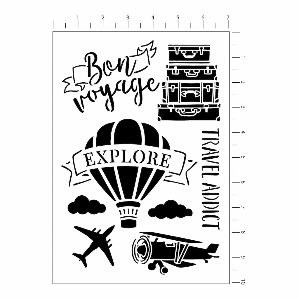 Hot Sale ⭐ 12 Pack: Travel Plastic Stencils, 7" x 10" by Craft Smart® 🧨 - Image 3