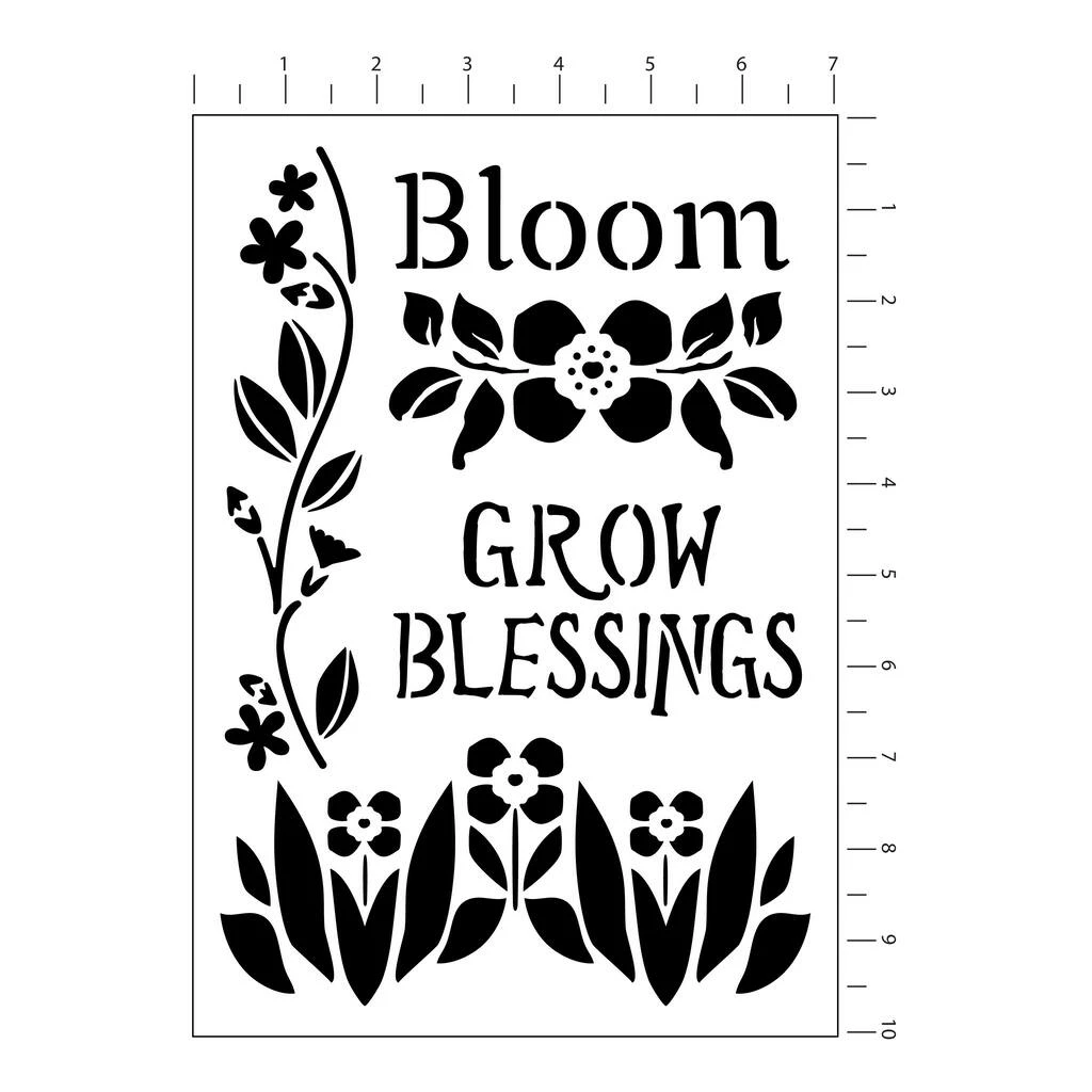 Flash Sale 👍 12 Pack: Floral Bloom Plastic Stencils, 7" x 10" by Craft Smart® 🧨 - Image 3