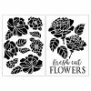 Outlet ⭐ Fresh Cut Flower Plastic Stencils, 7" x 10" by Craft Smart® ❤️