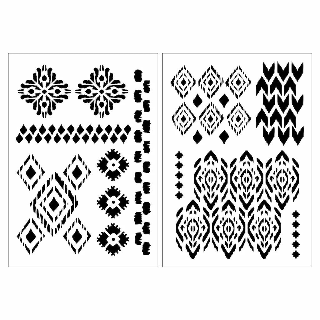 Cheapest β 12 Pack: Tribal Pattern Stencils, 7" x 10" by Craft Smart® π