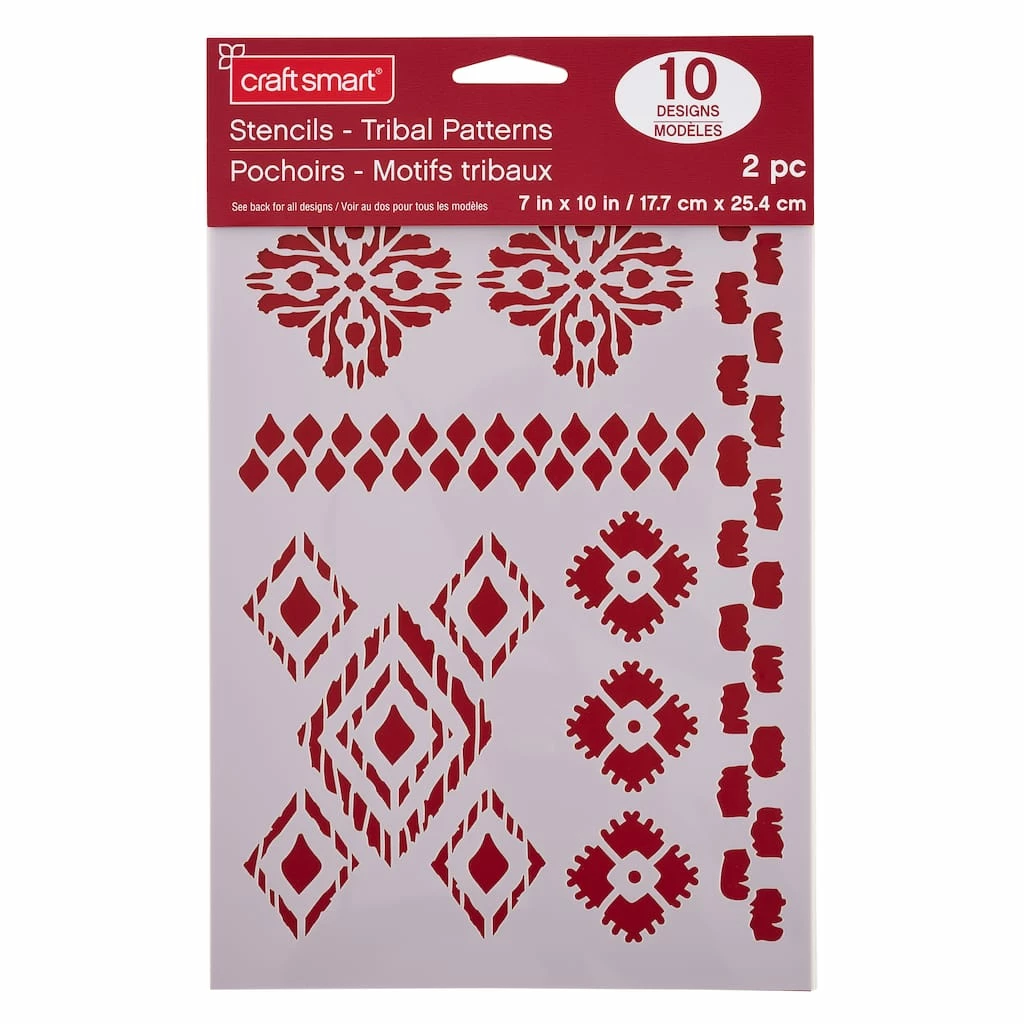 Cheapest β 12 Pack: Tribal Pattern Stencils, 7" x 10" by Craft Smart® π - Image 2