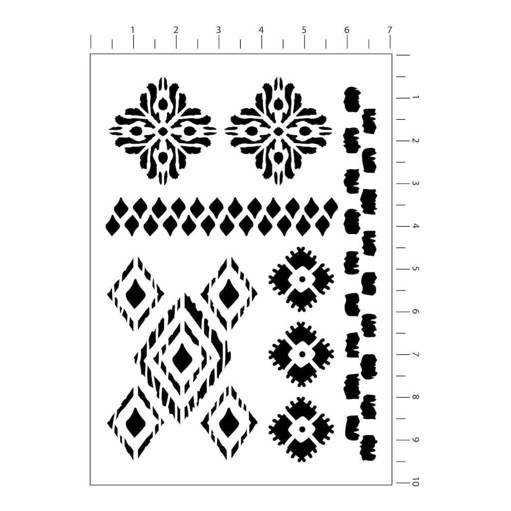 Cheapest β 12 Pack: Tribal Pattern Stencils, 7" x 10" by Craft Smart® π - Image 3