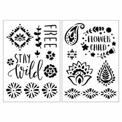 Budget 👏 12 Pack: Stay Wild Stencils, 7" x 10" by Craft Smart® 🔥