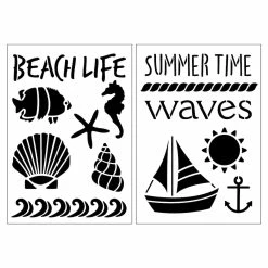 Best deal ✨ 12 Pack: Seaside Stencils, 7" x 10" Craft Smart® ✔️