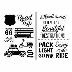 Deals 🤩 12 Pack: Road Trip Stencils, 7" x 10" by Craft Smart® 👏