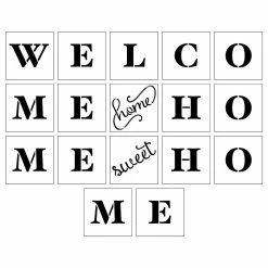Deals 🔔 6 Pack: Welcome Home Stencils, 12" x 12" by Craft Smart® 🥰