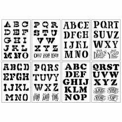 Cheap 😍 6 Pack: Alphabet Farmers Market Stencils, 7" x 10" by Craft Smart® ✔️