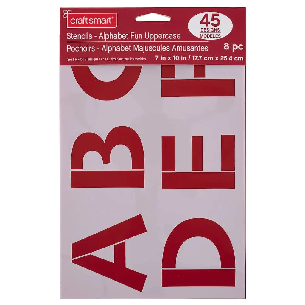 Flash Sale 🧨 6 Pack: 2.7" Fun Uppercase Font Alphabet Stencils by Craft Smart® 😉 - Image 2
