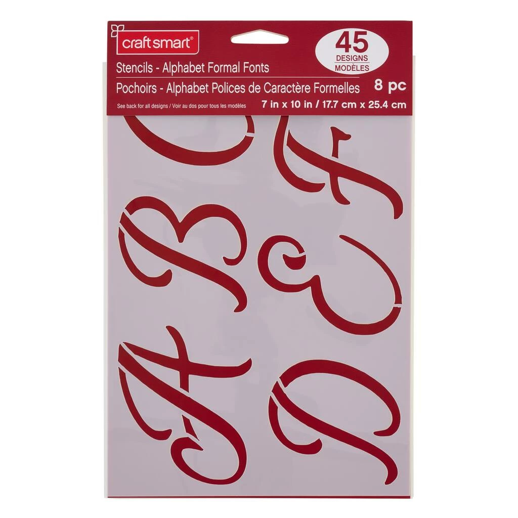 Brand new 🎉 3" Formal Alphabet Font Stencils by Craft Smart® 🤩 - Image 2