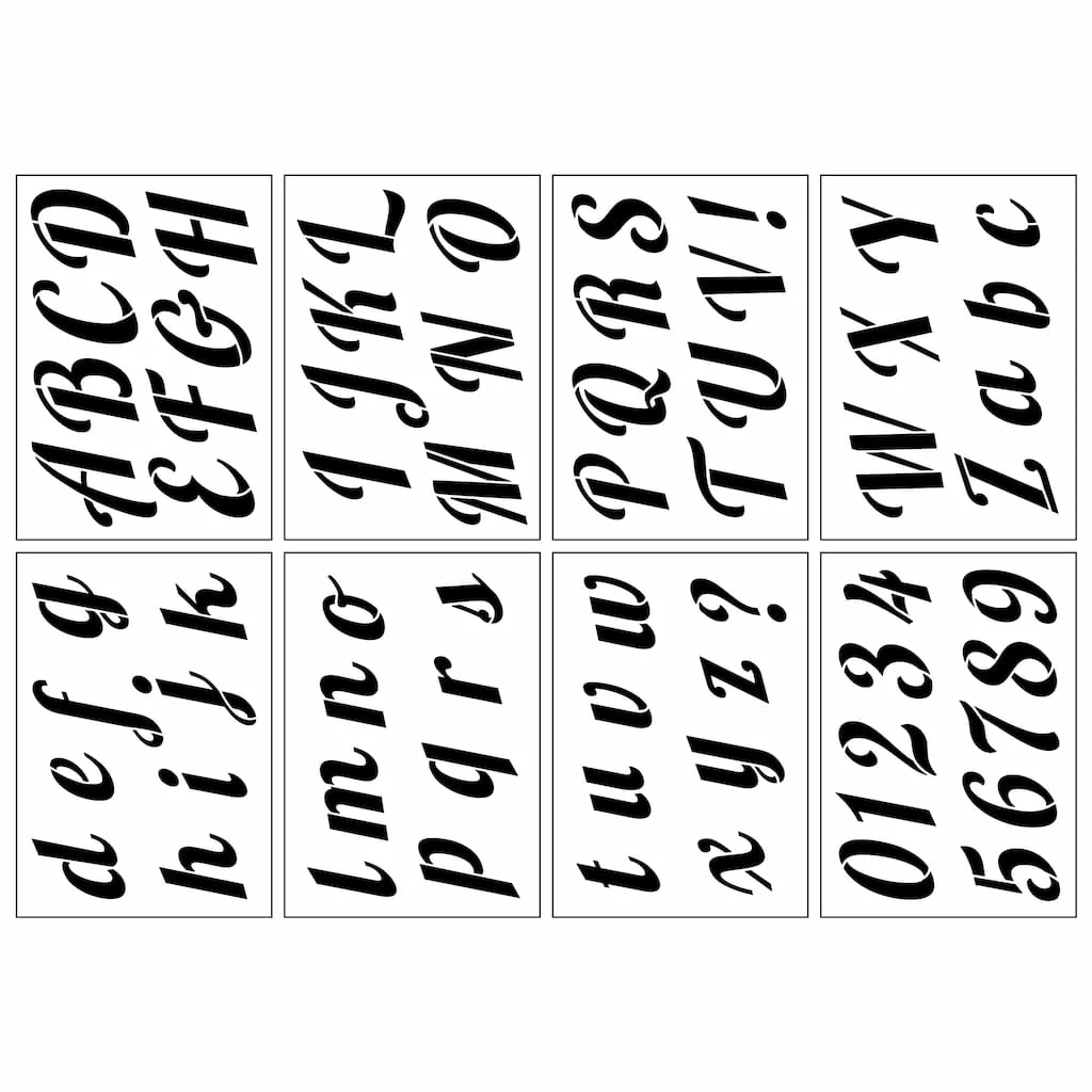 Cheap β 6 Pack: 3.5" Italic Script Alphabet Stencils by Craft Smart® π