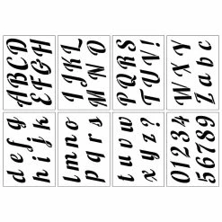 Budget 💯 3.5" Italic Script Alphabet Stencils by Craft Smart® ✔️