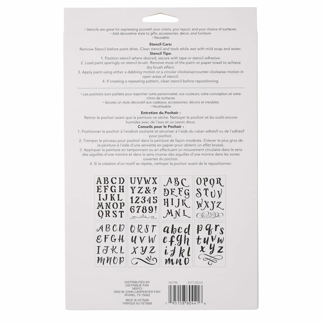 Best Sale π― 1.5" Whimsy Alphabet Stencils by Craft Smart® π - Image 4