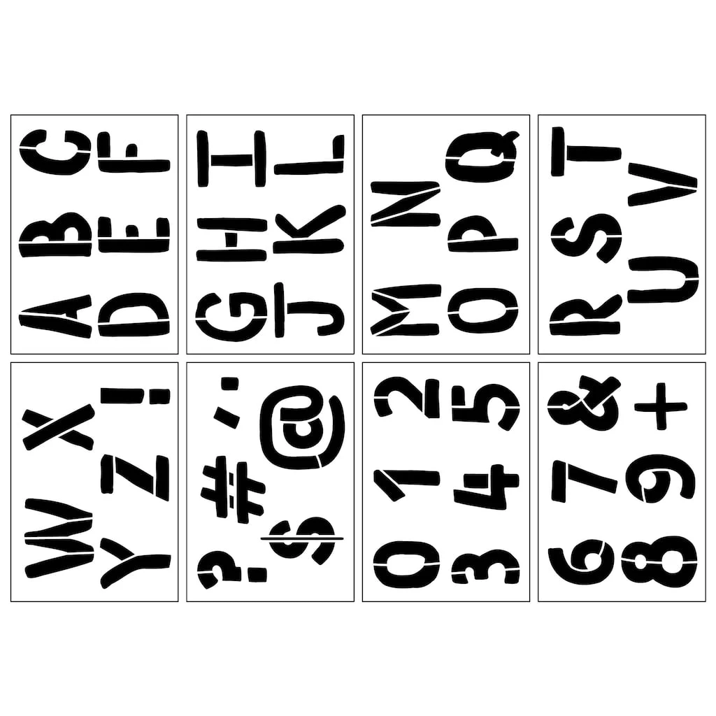 New ❤️ 6 Pack: 3" Bold Letters Alphabet Stencils by Craft Smart® 🎁