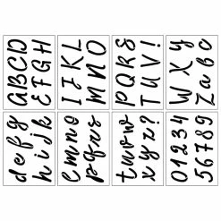 Top 10 🔥 6 Pack: 2.5" Round Script Alphabet Stencils by Craft Smart® 🤩
