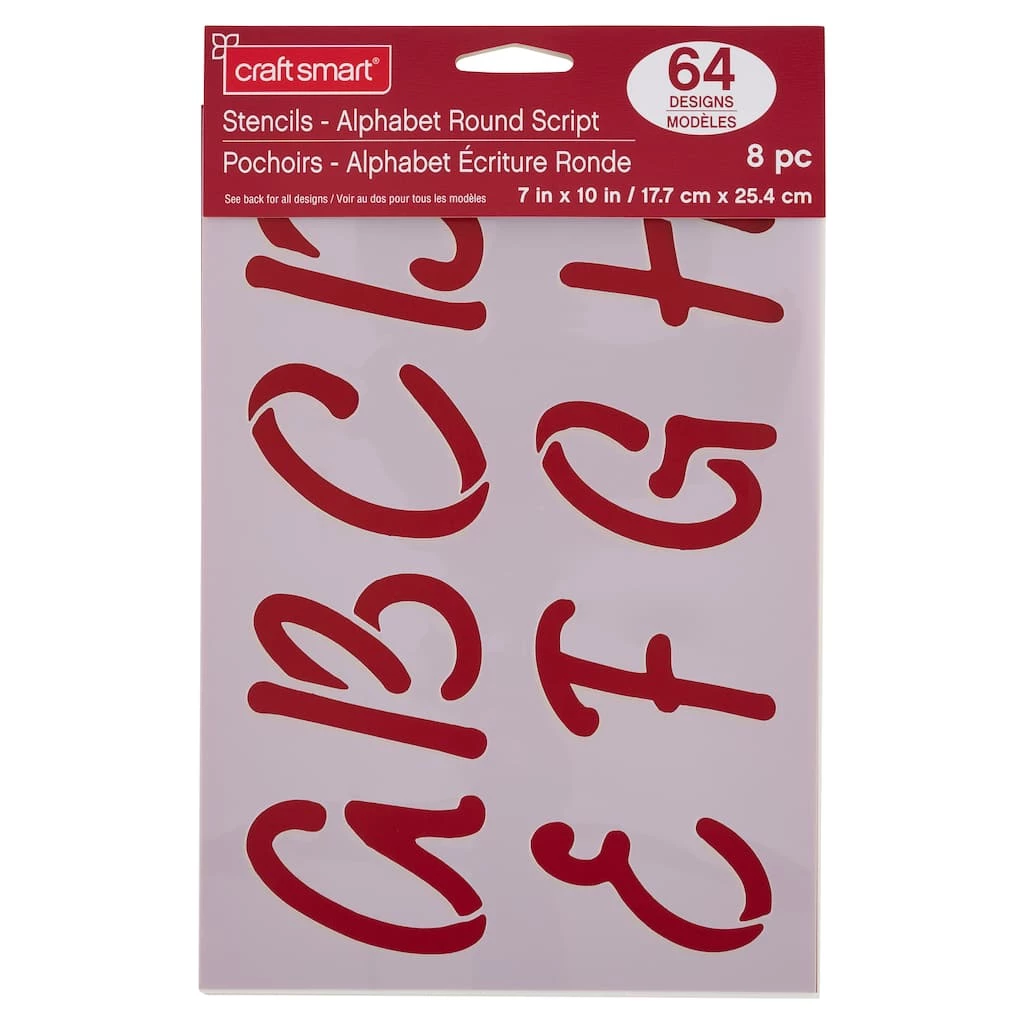 Deals π 2.5" Round Script Alphabet Stencils by Craft Smart® βοΈ - Image 2