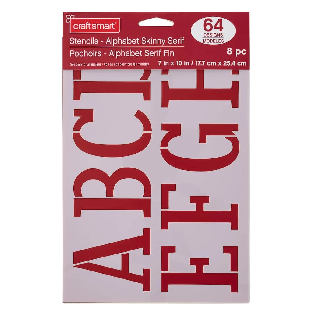 Best Sale 🧨 3" Skinny Serif Alphabet Stencils by Craft Smart® 😉 - Image 2