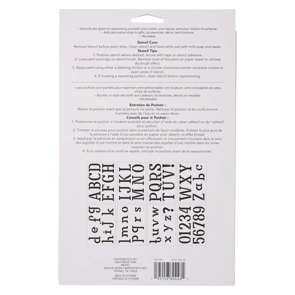 Best Sale 🧨 3" Skinny Serif Alphabet Stencils by Craft Smart® 😉 - Image 4