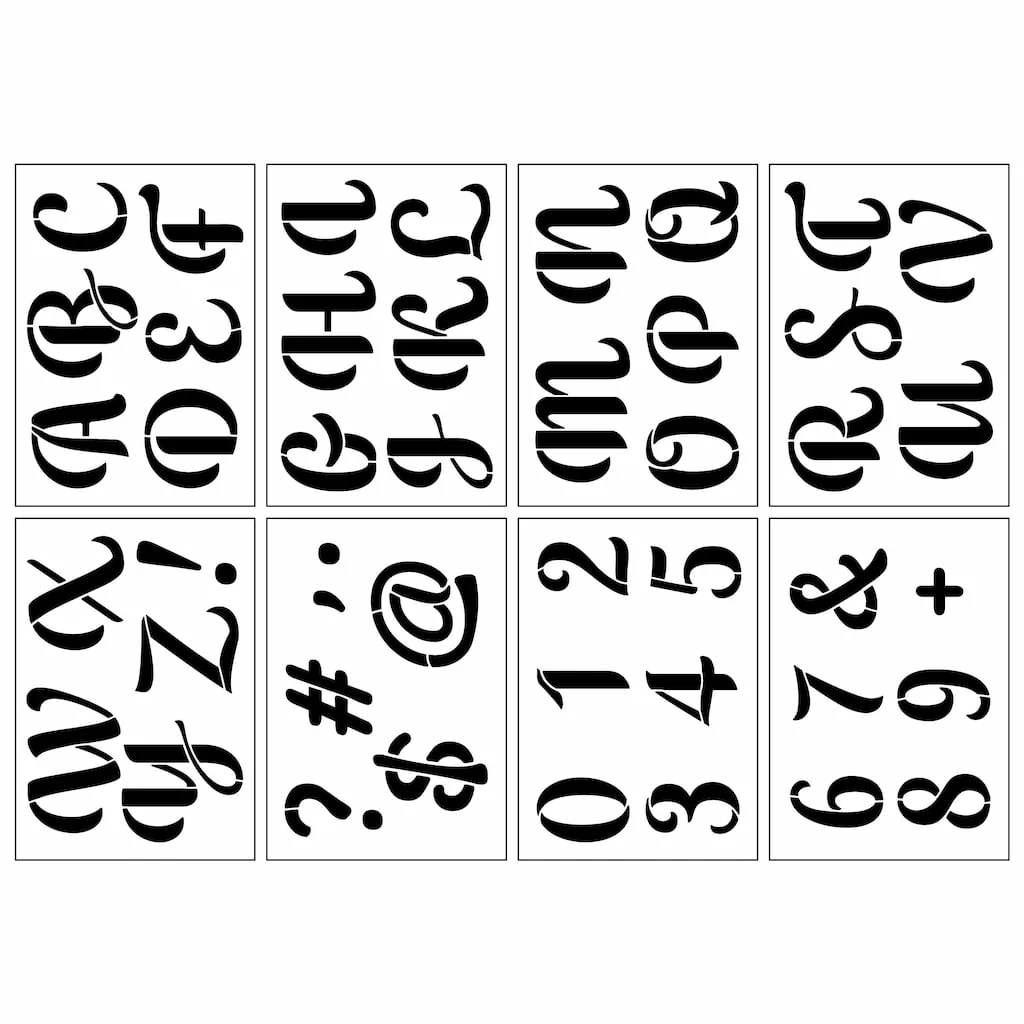 Promo π 2.7" Wedding Alphabet Font Stencils by Craft Smart® π