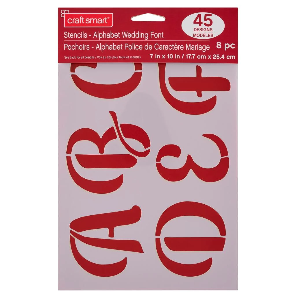 Promo π 2.7" Wedding Alphabet Font Stencils by Craft Smart® π - Image 2