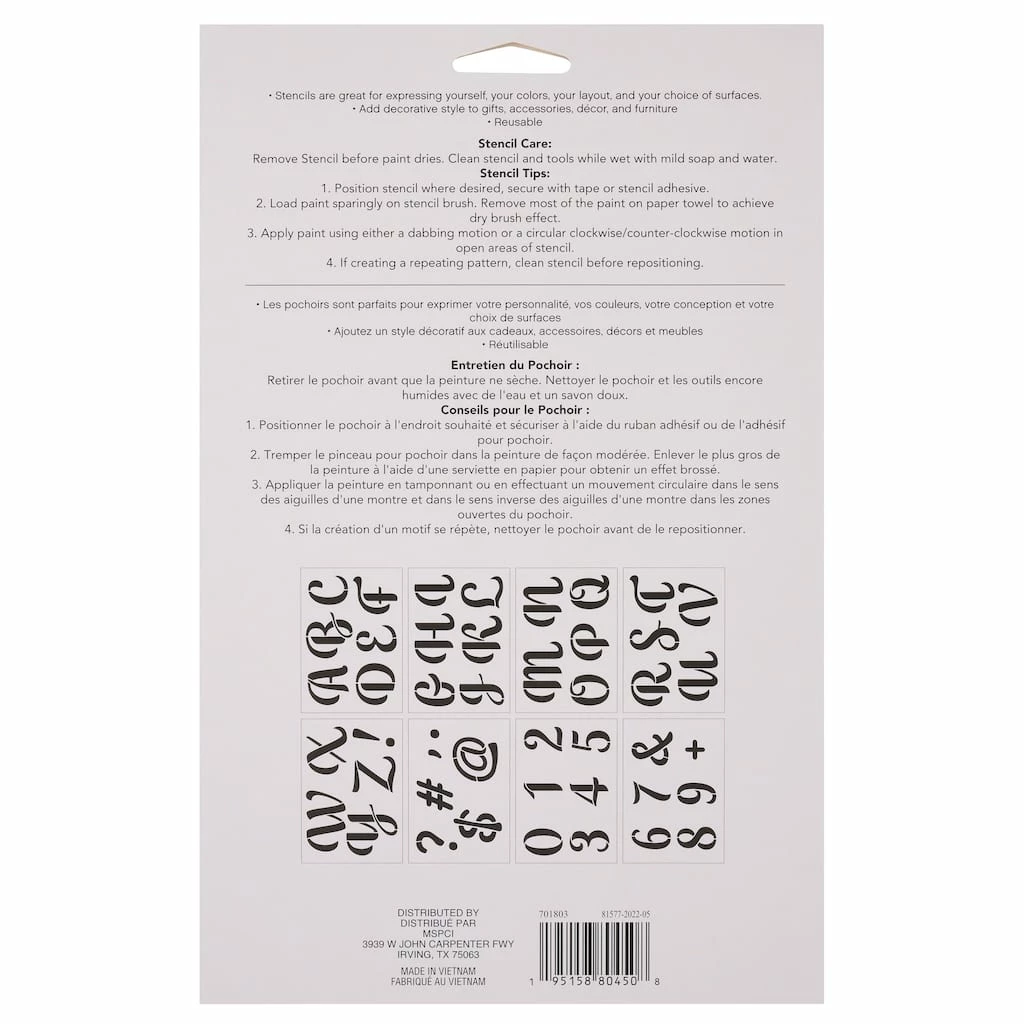 Promo π 2.7" Wedding Alphabet Font Stencils by Craft Smart® π - Image 4