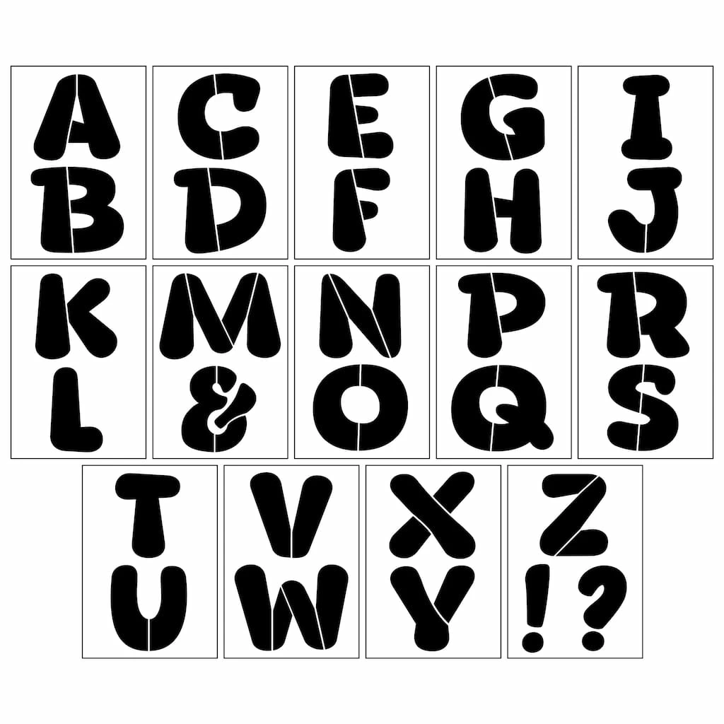 Discount π 6 Pack: 4.5" Retro Serif Alphabet Stencils by Craft Smart® π