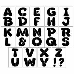 New 🌟 4.5" Retro Serif Alphabet Stencils by Craft Smart® 🤩