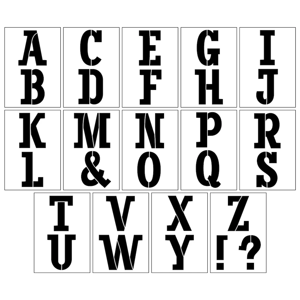 Discount π 4.5" Serif Alphabet Stencils by Craft Smart® β