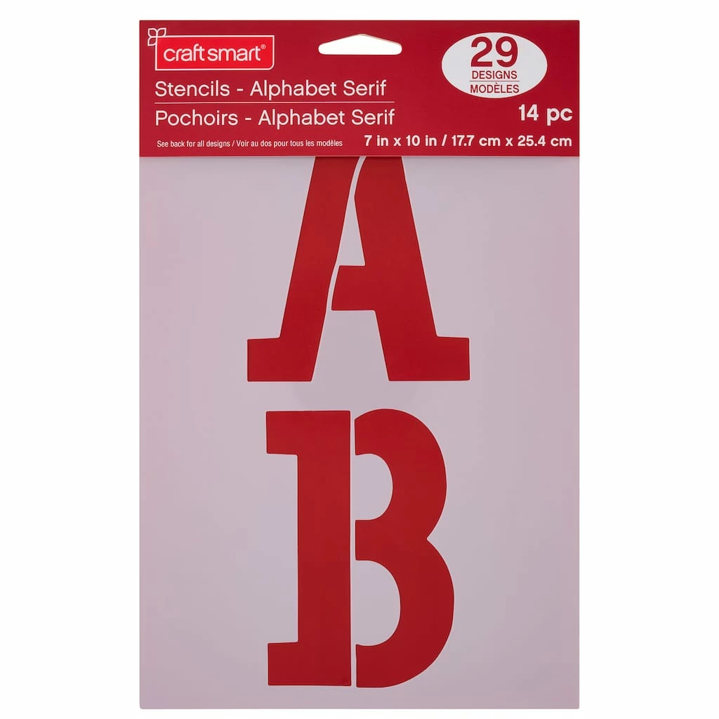 Discount π 4.5" Serif Alphabet Stencils by Craft Smart® β - Image 2