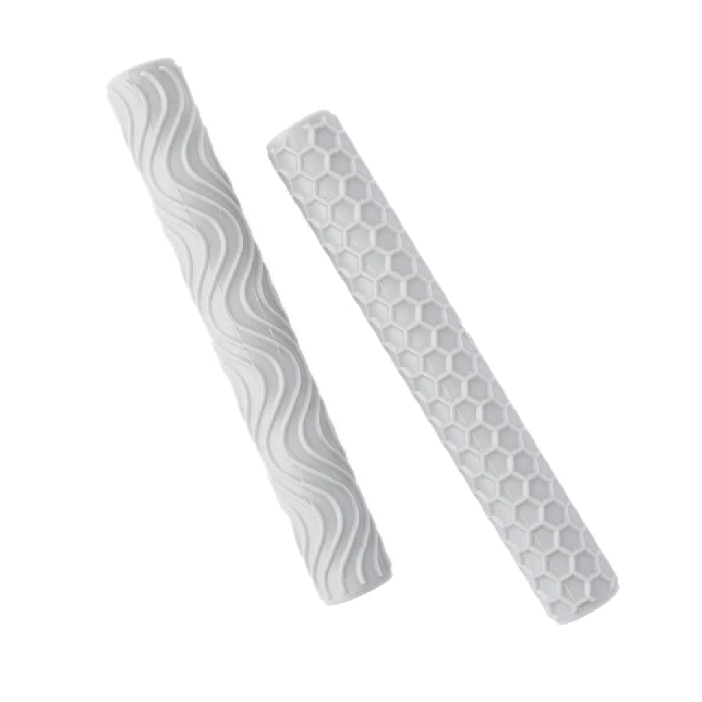 Coupon π 6 Packs: 2 ct. (12 total) Wave & Honeycomb Texture Rollers by Craft Smart® π - Image 2