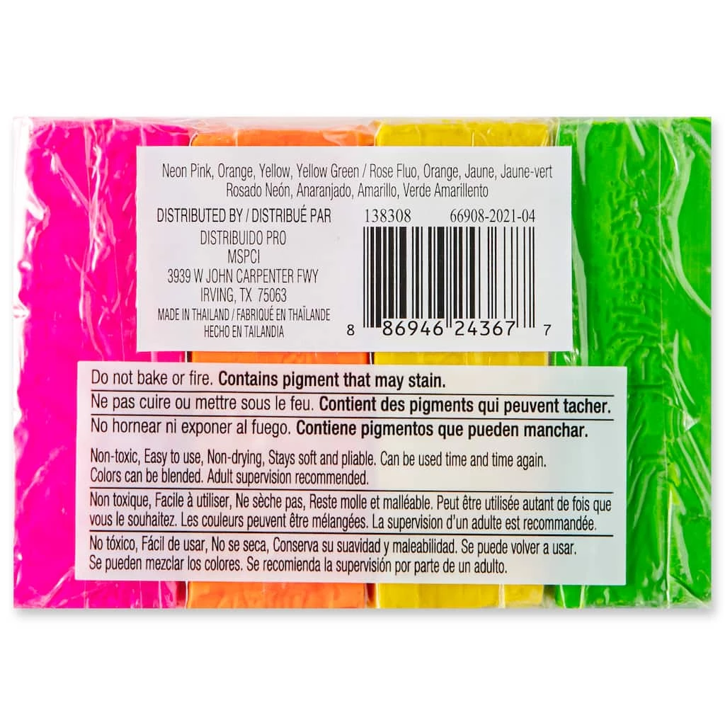 Cheapest ⌛ 12 Pack: Plastalina Modeling Clay by Craft Smart®, Neon Colors ⭐ - Image 4