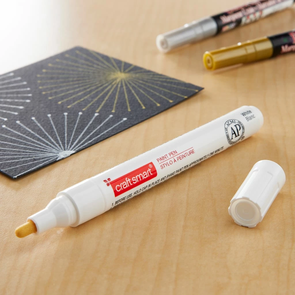 New π 12 Pack: White Broad Line Paint Pen by Craft Smart® π - Image 2