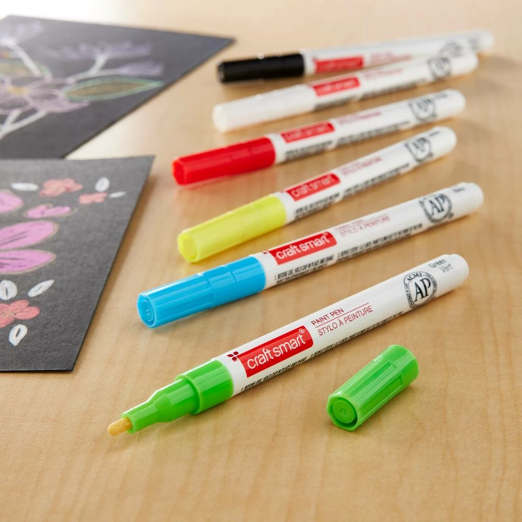 Buy π 12 Packs: 6 ct. (72 total) Basic Medium Line Paint Pen Set by Craft Smart® 𧨠- Image 2